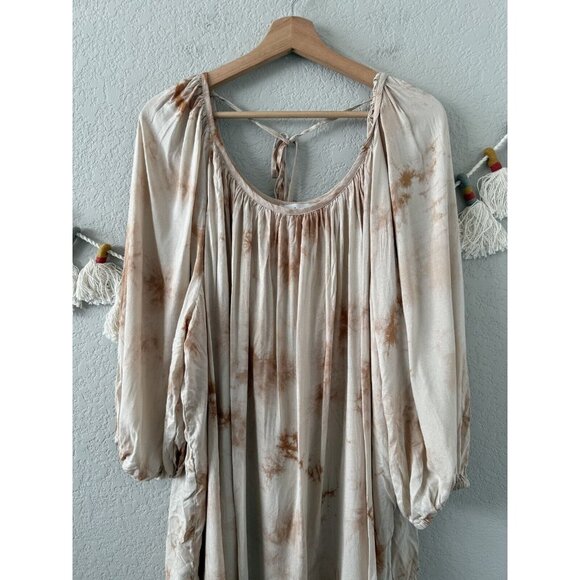 Carly Jean Los Angeles Cjila Salem Tie Dye Flowy Mini Shirtdress Boho Beachy M - Picture 5 of 9